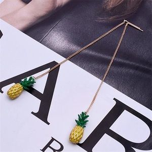 Pineapple Chain Dangle Earrings